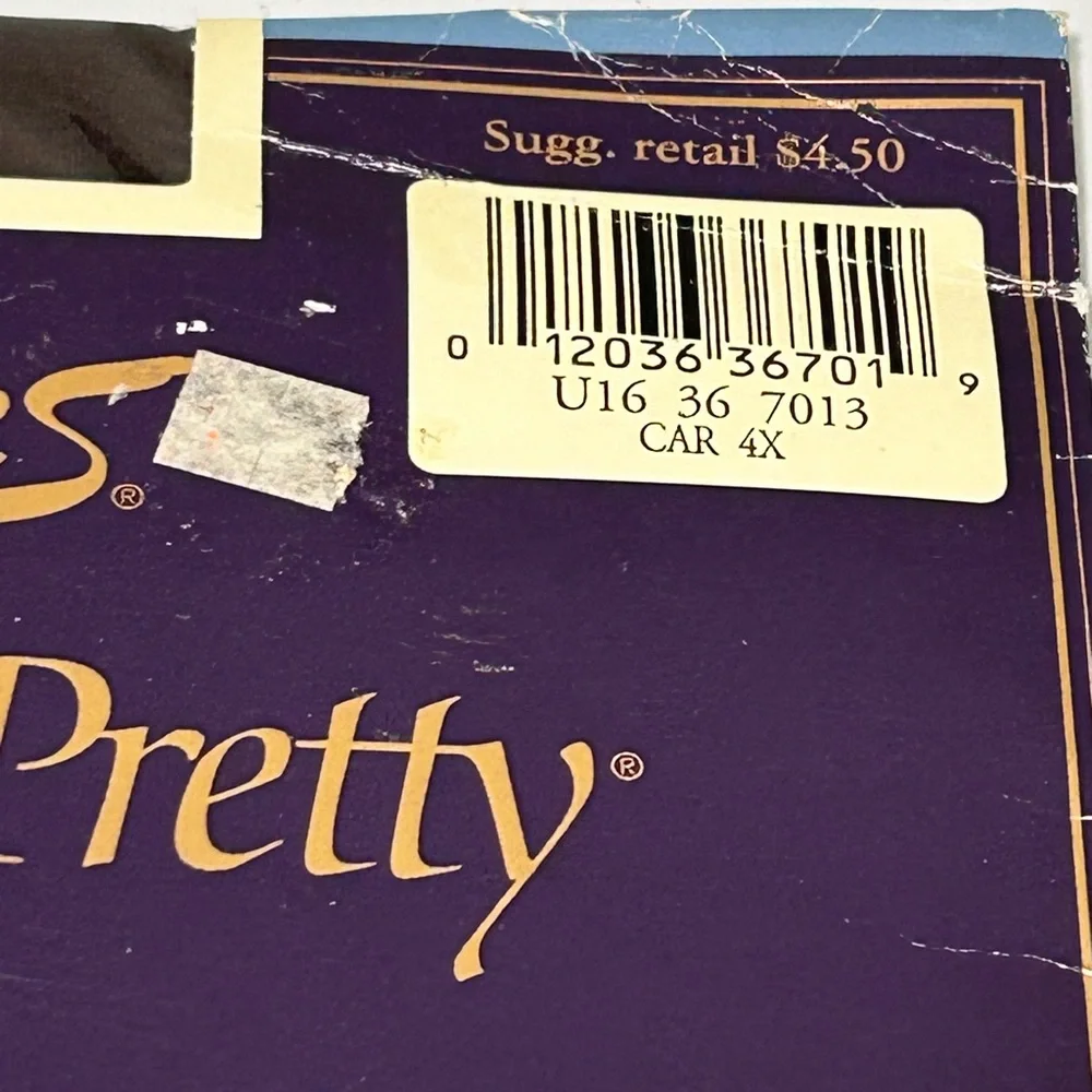 Hanes Vintage Fitting Pretty Sheer Control Top Pantyhose Carob Brown Size 4X